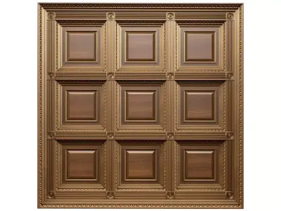 Classical coffered ceiling Set 3D model