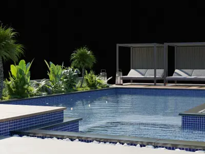 Pool Area Environment 3D model