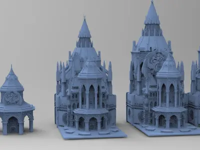 Steampunk Medieval Tower Grand Towers collection 2  3D model