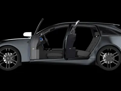 Electric Station Wagon black 3D model