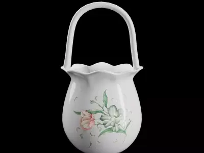 Ceramic Decorative Basket 3D model