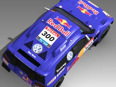 Volkswagen Touareg Rally 3 Low-poly 3D model