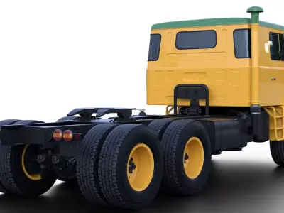 Scania LT140 38 6x4 Stock Classic Truck Low-poly 3D model