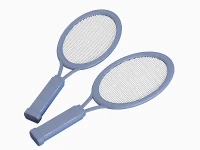 Tennis Racket 05 Low-poly 3D model