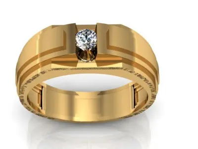 gents ring 3D print model get