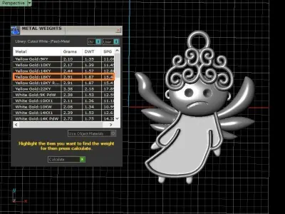 fairy pendant 3D print model