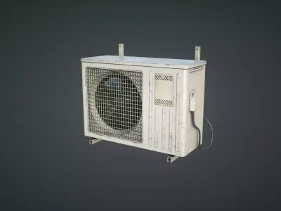 External air conditioner Low-poly 3D model