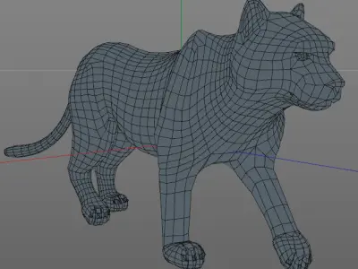 Panther Low-poly 3D model