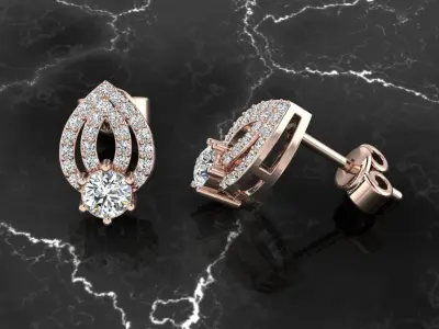 Jewelry Earring 3D print model 15