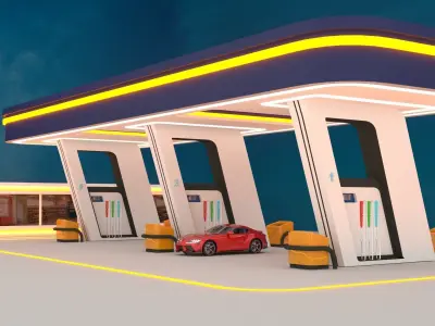 Gas Station 3D model