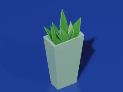 Low Poly Plant origami Free low-poly 3D model