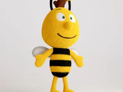 Wood Toys Dolls And Stroller 3D model