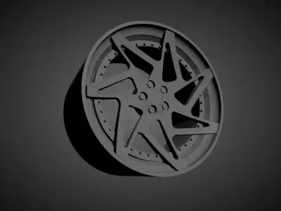 Forgiato Finestro scalable and Printable rim 3D print model