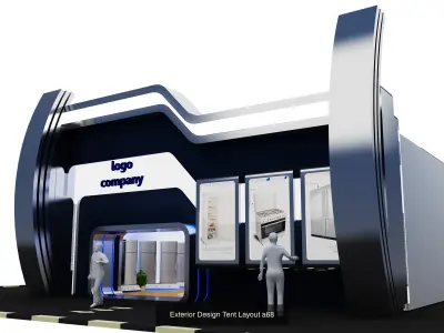 OutdoorExhibition Event Store  G18 3D Model Collection