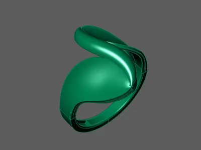 Plain Ring Women Ready STL 3DM Models Womens Rings 3D models 3D print model 5