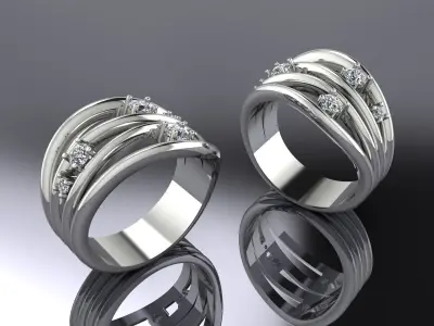 Jewelry Ring Gold 3D print model 44