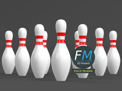Bowling pins 3D model