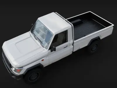 Toyota Landcruiser J70 Pick Up Low-poly 3D model