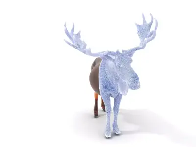 Majestic Moose model pack Low-poly 3D model