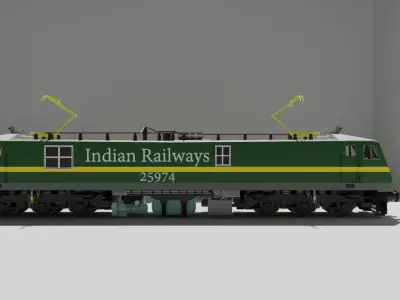 Indian Railways Engine WAP 9 Low-poly 3D model