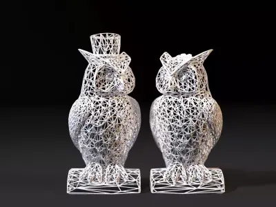 Owl Couple 3D print model