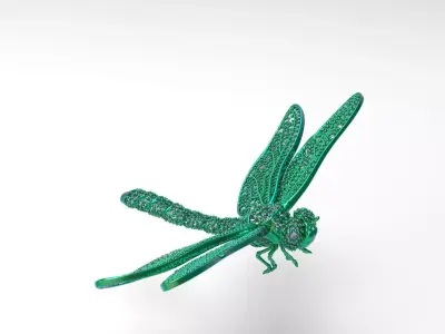 Dragonfly Brooch 3D print model