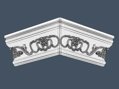 Decorative Crown Molding 3D model 19