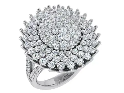 Oval Diamond Ring 4619 3D print model