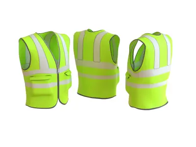 Realistic Worker Vest 004 Low-poly 3D model