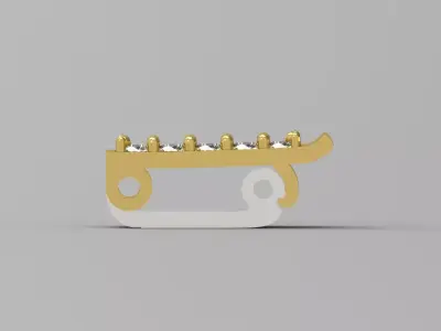 Diamond Box Clasp Two-Tone Gold Model gl0017 3D print model