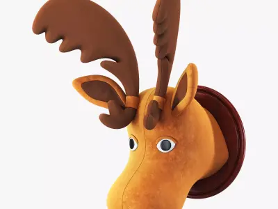 Fabric Moose Head Trophy 3D model