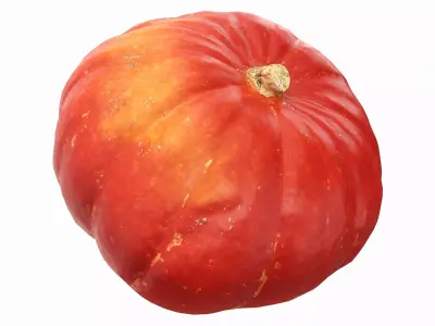 Red pumpkin Low-poly 3D model