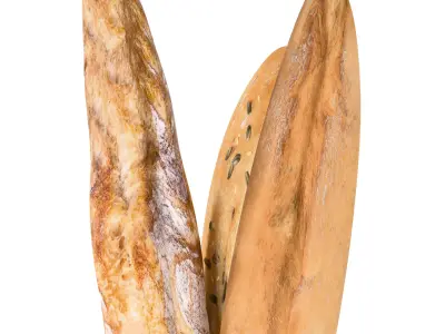 bread Low-poly 3D model