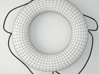 Nautical Marine Room Life Preserver 3D model