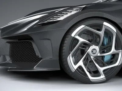 Bugatti La Voiture Noire 2019 CoronaRender 3D model