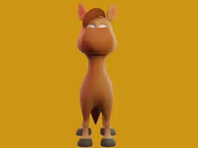 Cartoon Horse - FULLY RIGGED 3D model