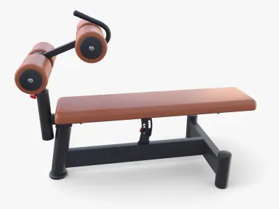 Adjustable crunch bench 3D model