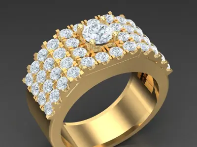 Luxury Men Rings Designs 4MR070 3D print model