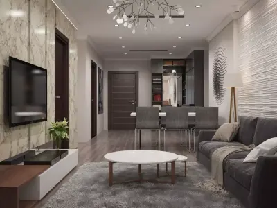 Modern Living Room 3D model