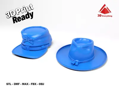 Western Hats 3D print model