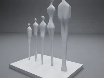 modern Abstract sculpture 07 3D model