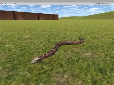 Simple Snake Low-Poly Low-poly 3D model