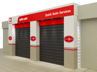 Car service entrance logo sign a615e 3D model