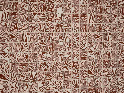 Handmade Glazed Terracotta Square Tile - Seamless Texture