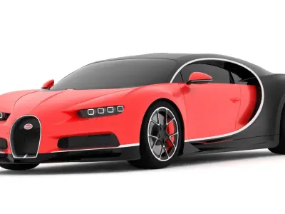 Bugatti Chiron 3D Model Pack