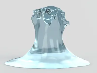 Waves ice sculpture 3D print model