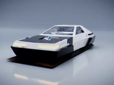 Flying car Free 3D model