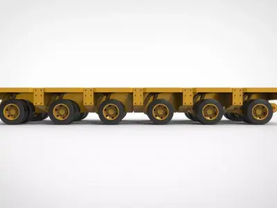 modular trailer 3D model