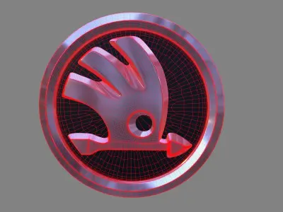 Skoda 2011 Logo 3D model