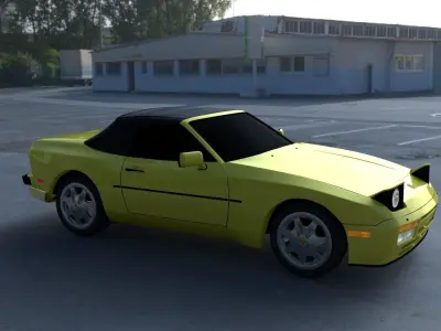 Porsche 944 Convertible HDRI 3D model